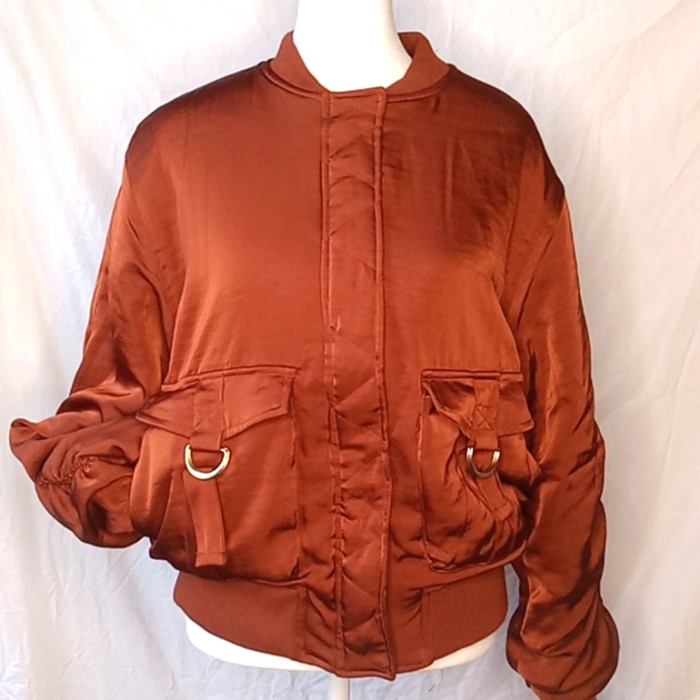 House of Harlow 1960 Rust Bomber Jacket Size S